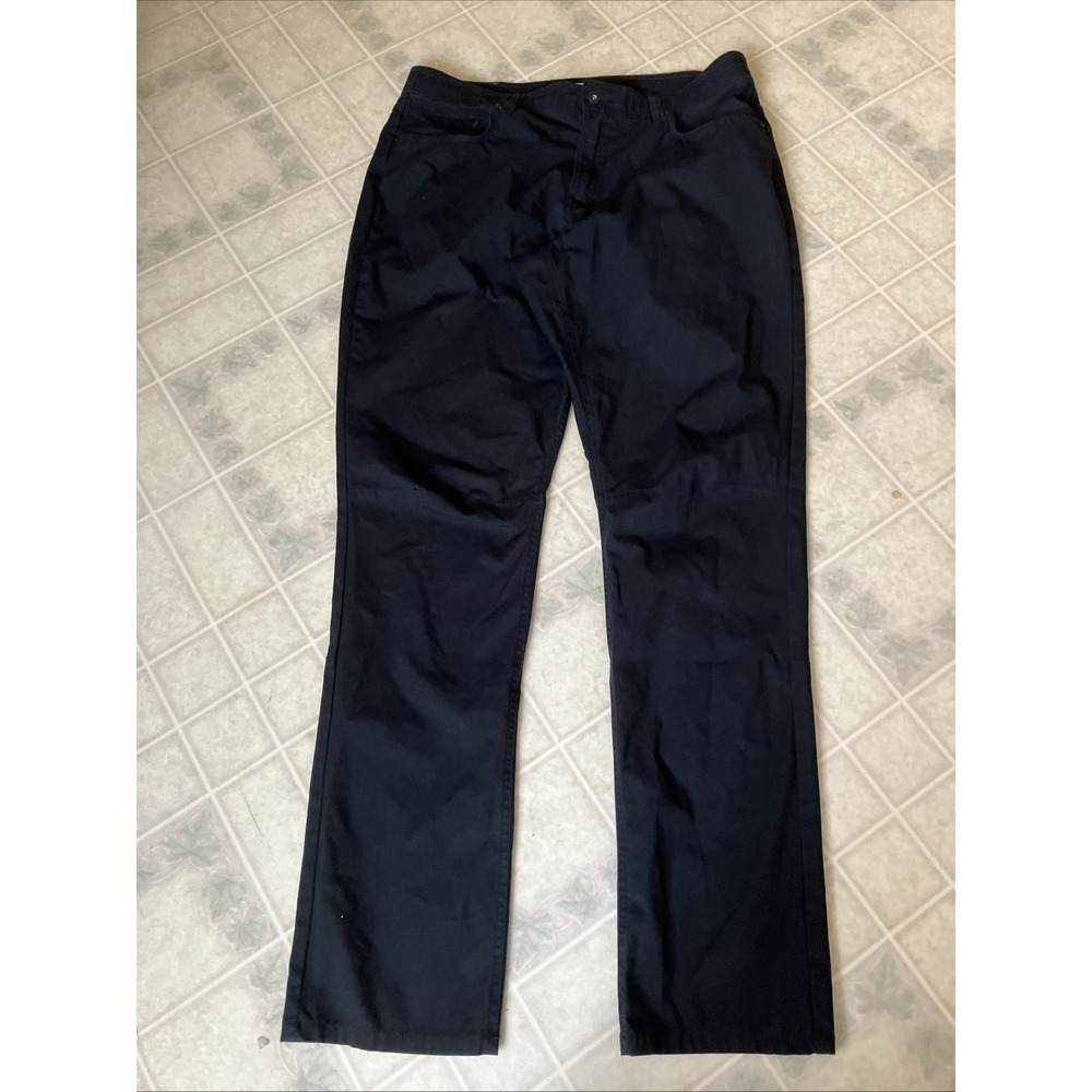 Columbia Omni Shade Black Cotton Casual Pants 36 Active Fit Flat Front 1955371